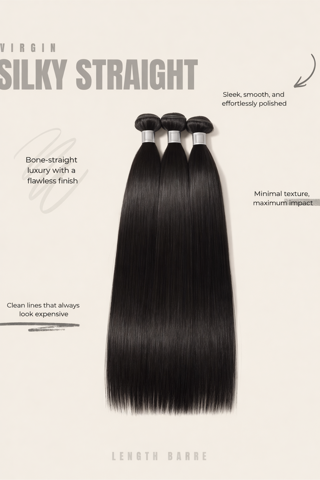 Virgin Silky Straight Bundles